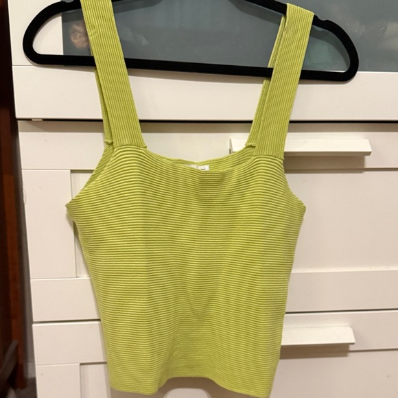 Mango Tops - Mango Ribbed Tank Top in Lime